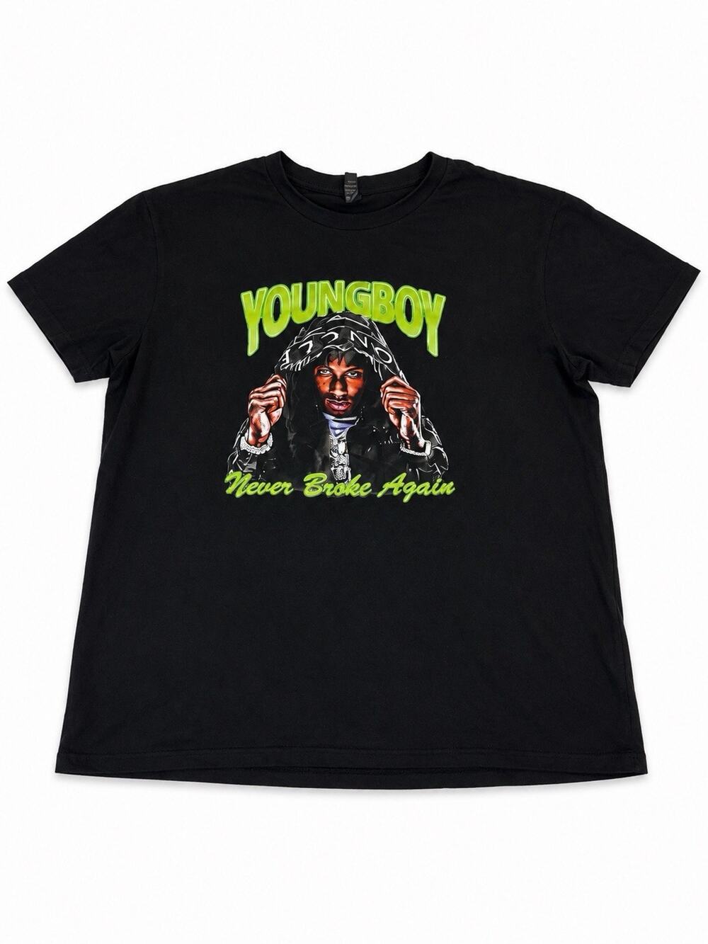 NBA YoungBoy Never Broke Again Graphic T-Shirt Black Men’s Size Large Rap Tee